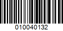 Barcode for 010040132