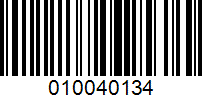 Barcode for 010040134
