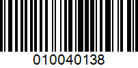 Barcode for 010040138