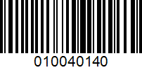 Barcode for 010040140