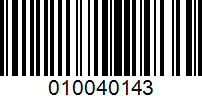 Barcode for 010040143