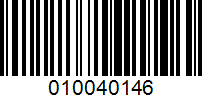 Barcode for 010040146