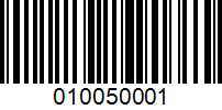 Barcode for 010050001