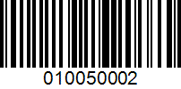 Barcode for 010050002