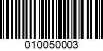 Barcode for 010050003