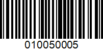 Barcode for 010050005