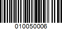 Barcode for 010050006