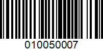 Barcode for 010050007