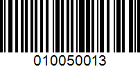 Barcode for 010050013