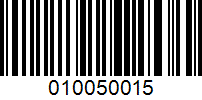 Barcode for 010050015