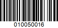 Barcode for 010050016