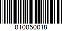 Barcode for 010050018