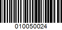 Barcode for 010050024