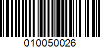 Barcode for 010050026