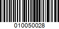 Barcode for 010050028