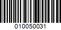 Barcode for 010050031