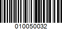 Barcode for 010050032