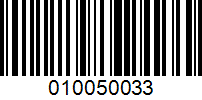 Barcode for 010050033