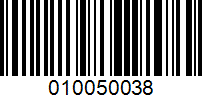 Barcode for 010050038