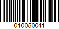 Barcode for 010050041