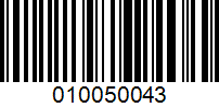 Barcode for 010050043