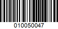 Barcode for 010050047