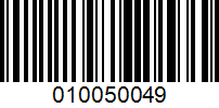 Barcode for 010050049