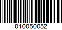 Barcode for 010050052