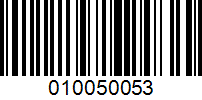 Barcode for 010050053