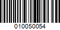 Barcode for 010050054