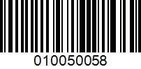 Barcode for 010050058