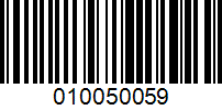 Barcode for 010050059