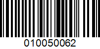 Barcode for 010050062