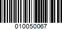Barcode for 010050067