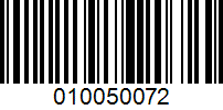 Barcode for 010050072