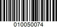Barcode for 010050074