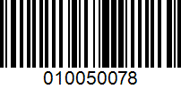 Barcode for 010050078