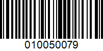 Barcode for 010050079