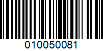 Barcode for 010050081