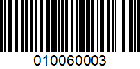 Barcode for 010060003