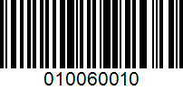 Barcode for 010060010