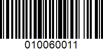 Barcode for 010060011