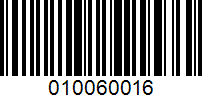 Barcode for 010060016