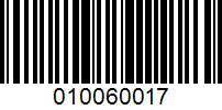 Barcode for 010060017