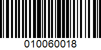 Barcode for 010060018