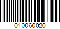 Barcode for 010060020