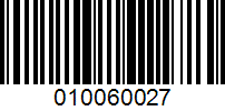 Barcode for 010060027