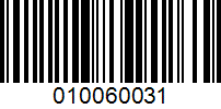 Barcode for 010060031