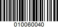 Barcode for 010060040