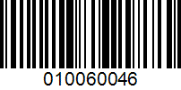 Barcode for 010060046